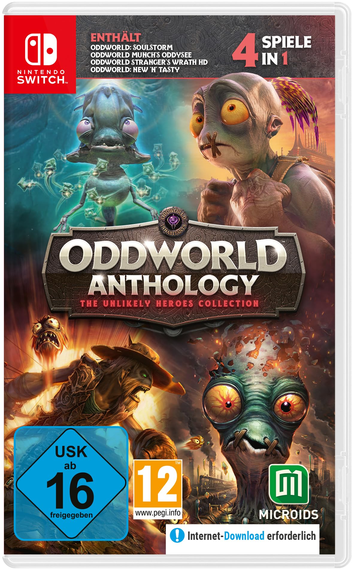 Oddworld Anthology,1 Nintendo Switch-Spiel: The Unlikely Heroes Collection Nintendo Switch