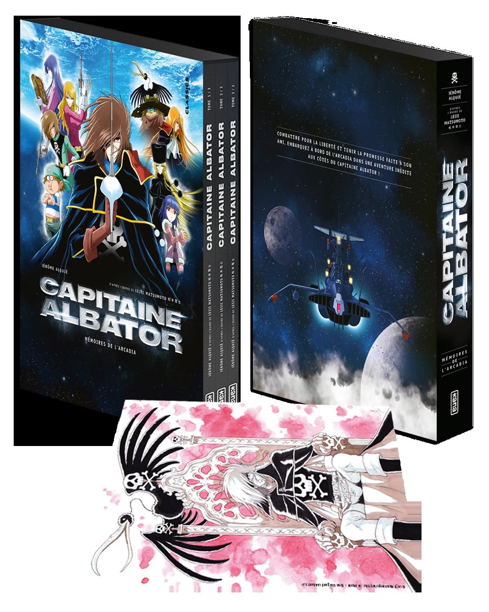 Coffret Capitaine Albator - Mémoires de l'Arcadia nouvelle édition intégrale + ex libris book