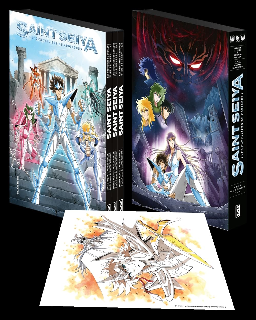 Coffret Saint Seiya - Time Odyssey T 1 - 2 - 3 + ex libris book