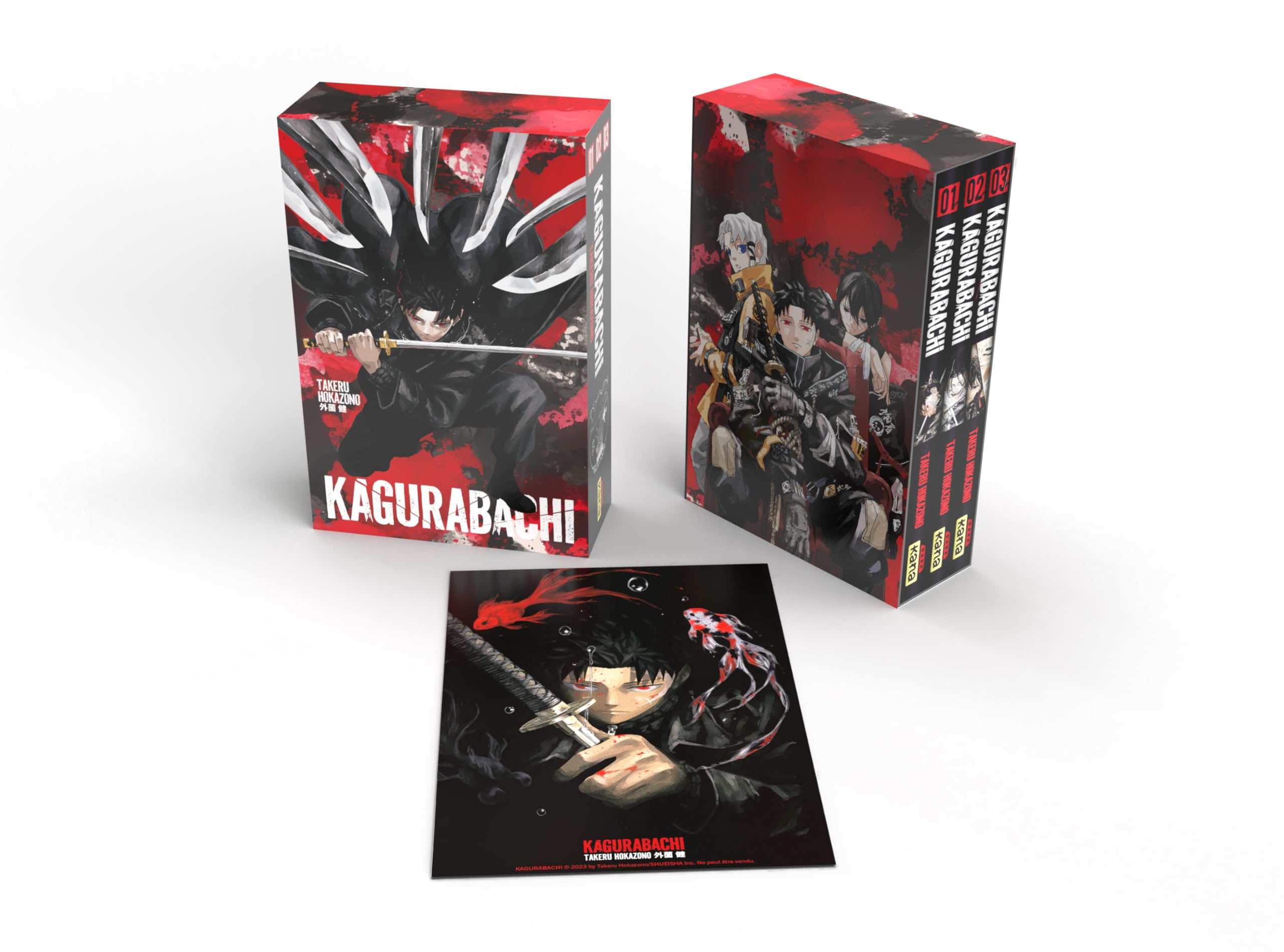 Coffret Kagurabachi T 1 - 2 - 3 + Ex-libris book