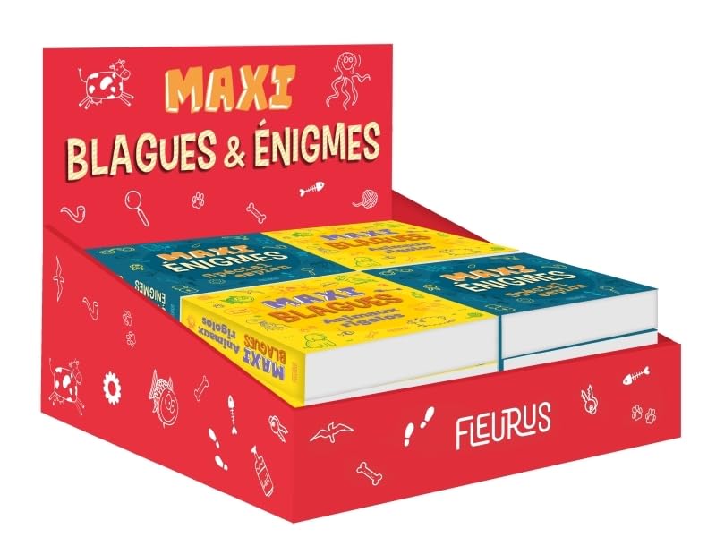 PLV de comptoir pleine - 12 vol - Maxi blagues et énigmes - 2023 book