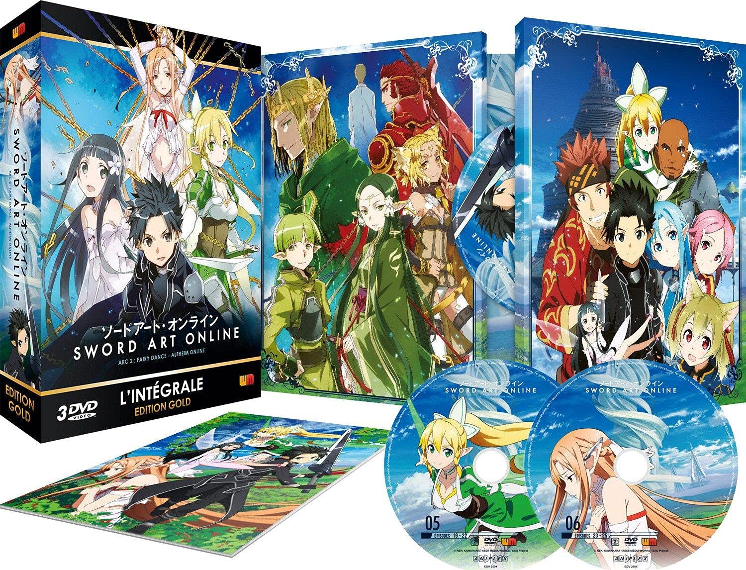 Wakanim - Sword Art Online - Arc 2 (ALO) - Coffret DVD + Livret - Edition Gold - SAO Box sets