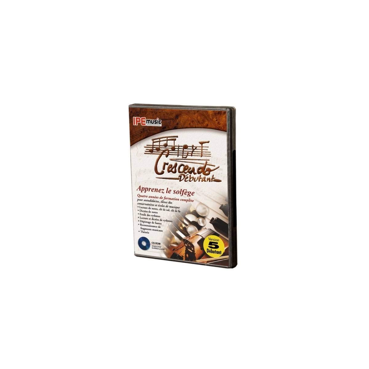 IPE MUSIC CRESCENDO DEBUTANT : METHODE DE SOLFEGE SUR CD-ROM - PRODIPE Music library, musicpaper, dvd.. Software software