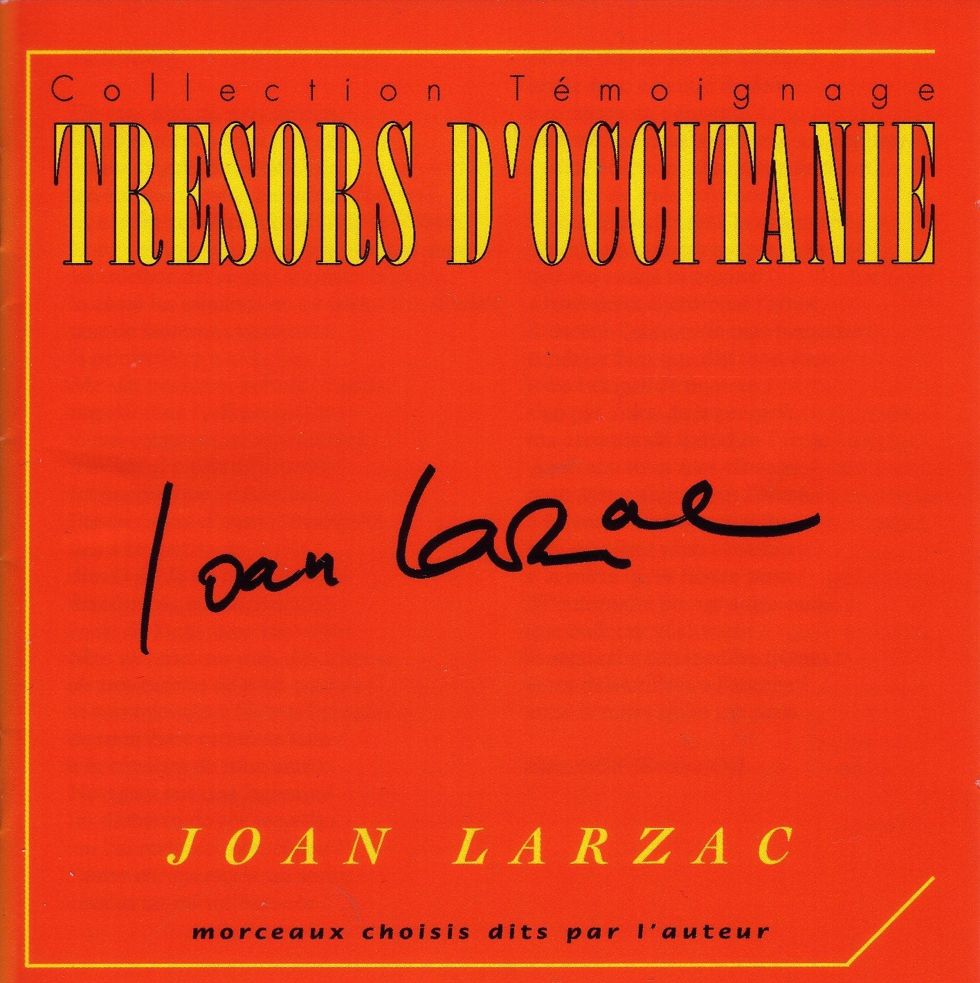 Trésors d'Occitanie Joan Larzac cd
