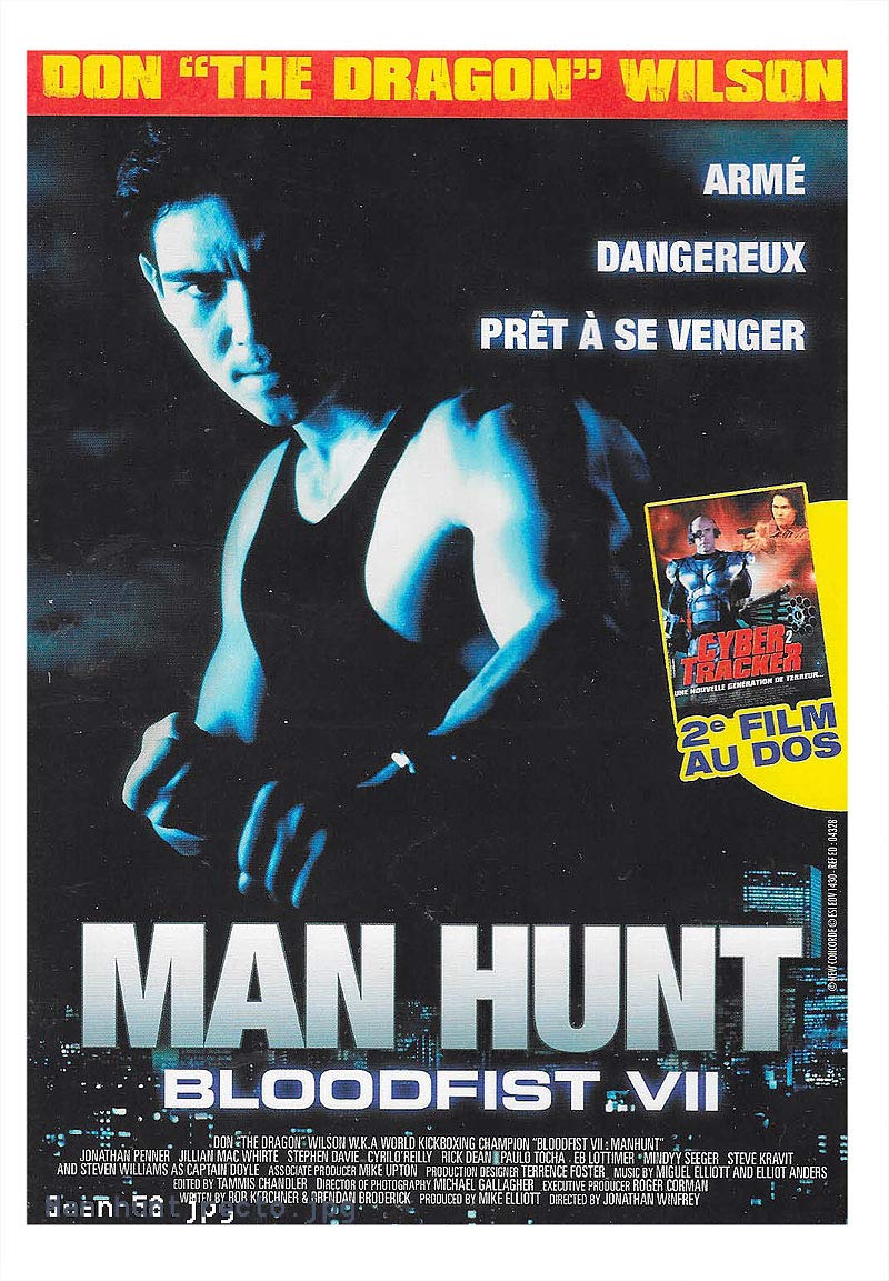 BLOODFIST : MAN HUNT + CYBER TRACKER 2 / 1 DVD = 2 FILMS dvd