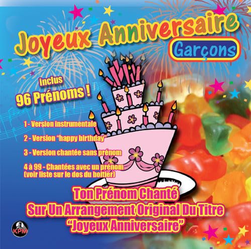 CD Joyeux Anniversaire 96 Prénoms Garçons cd