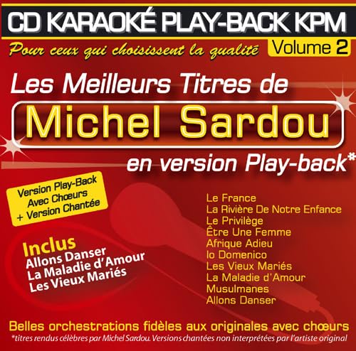CD KARAOKE PLAY-BACK KPM VOL.02 "Michel Sardou" Music for Children