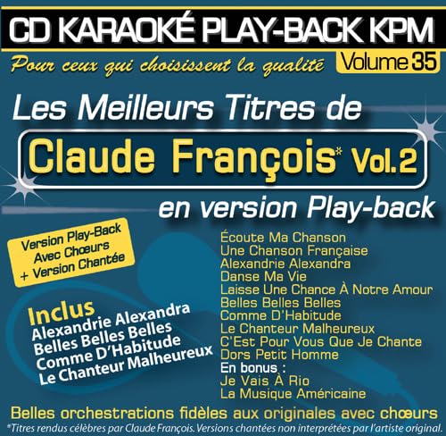 CD Karaoké Play-Back Kpm Vol.35 Claude François Vol.2 Music