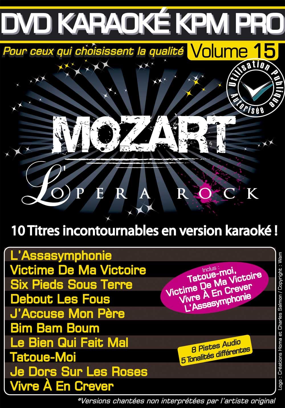 Karaoke Pro Vol.15 « Mozart l'Opéra Rock » Music
