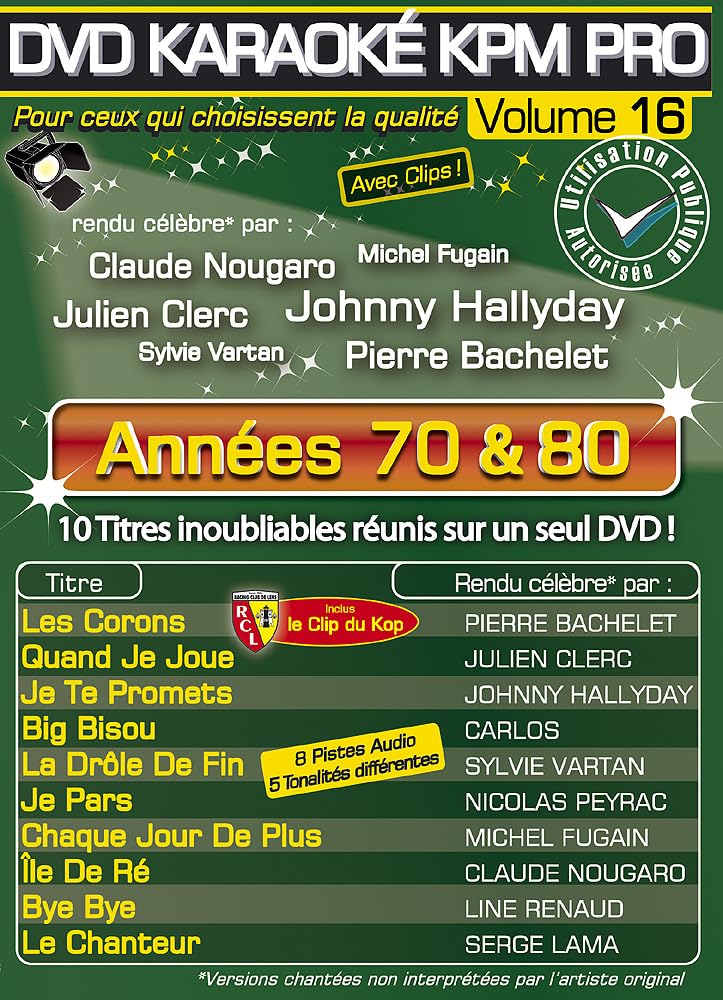 Karaoke Pro Vol.16 « Années 70 & 80» Movies