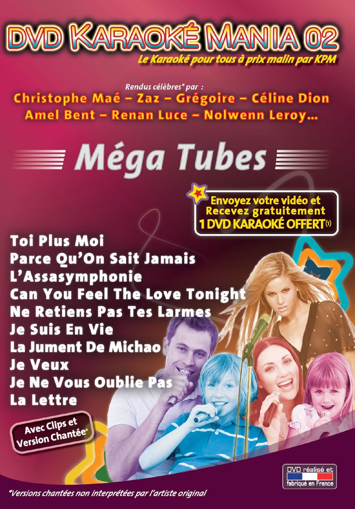 DVD Karaoké Mania Vol.02 "Méga Tubes" cd