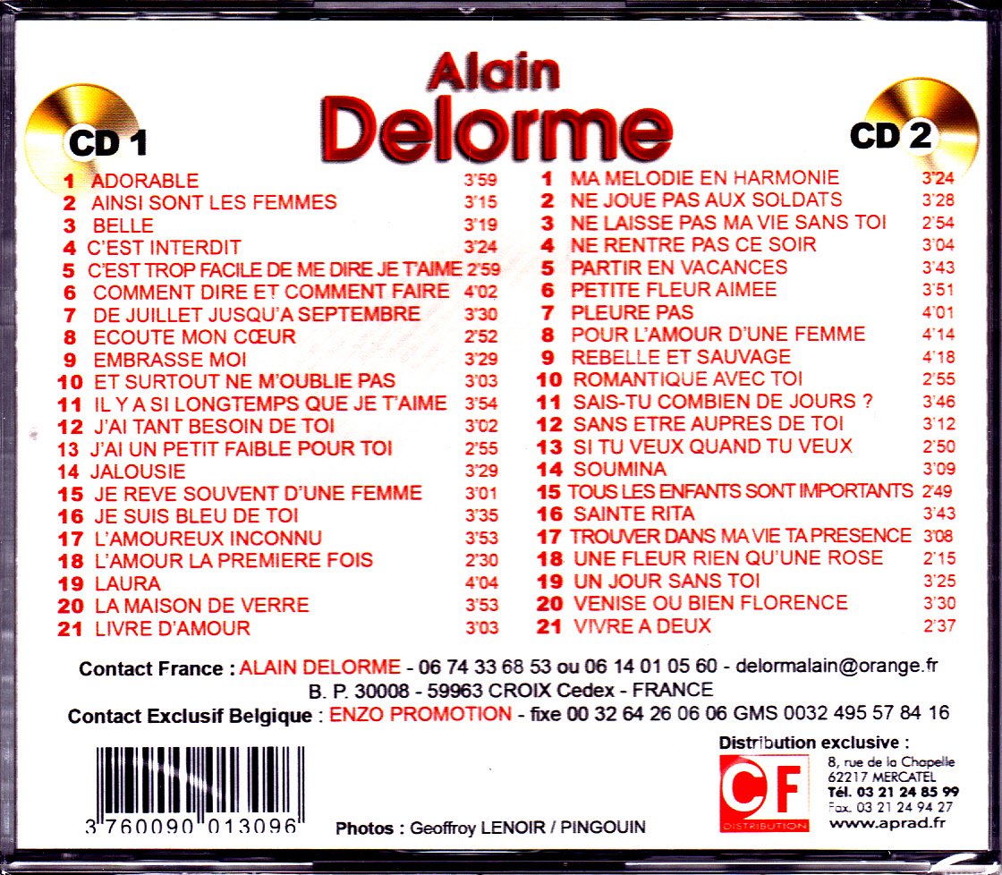 CD Double Alain Delorme & Crazy Horse Ultra Top 42 Titres cd