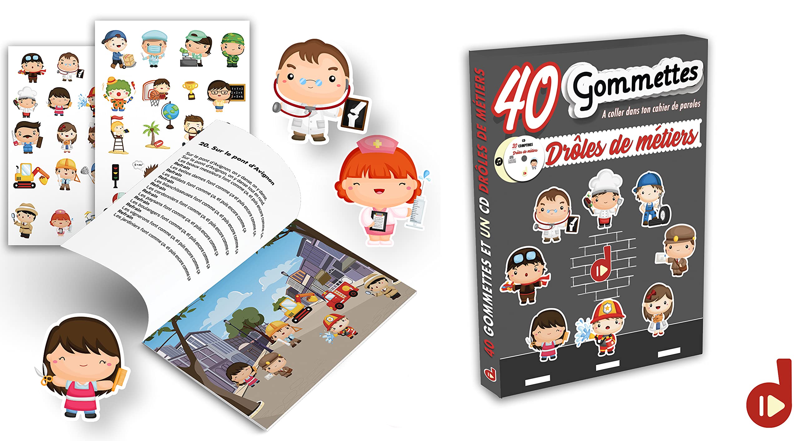 40 GOMMETTES : DRÔLES DE METIERS: Avec 40 gommettes Tiptoi & Games