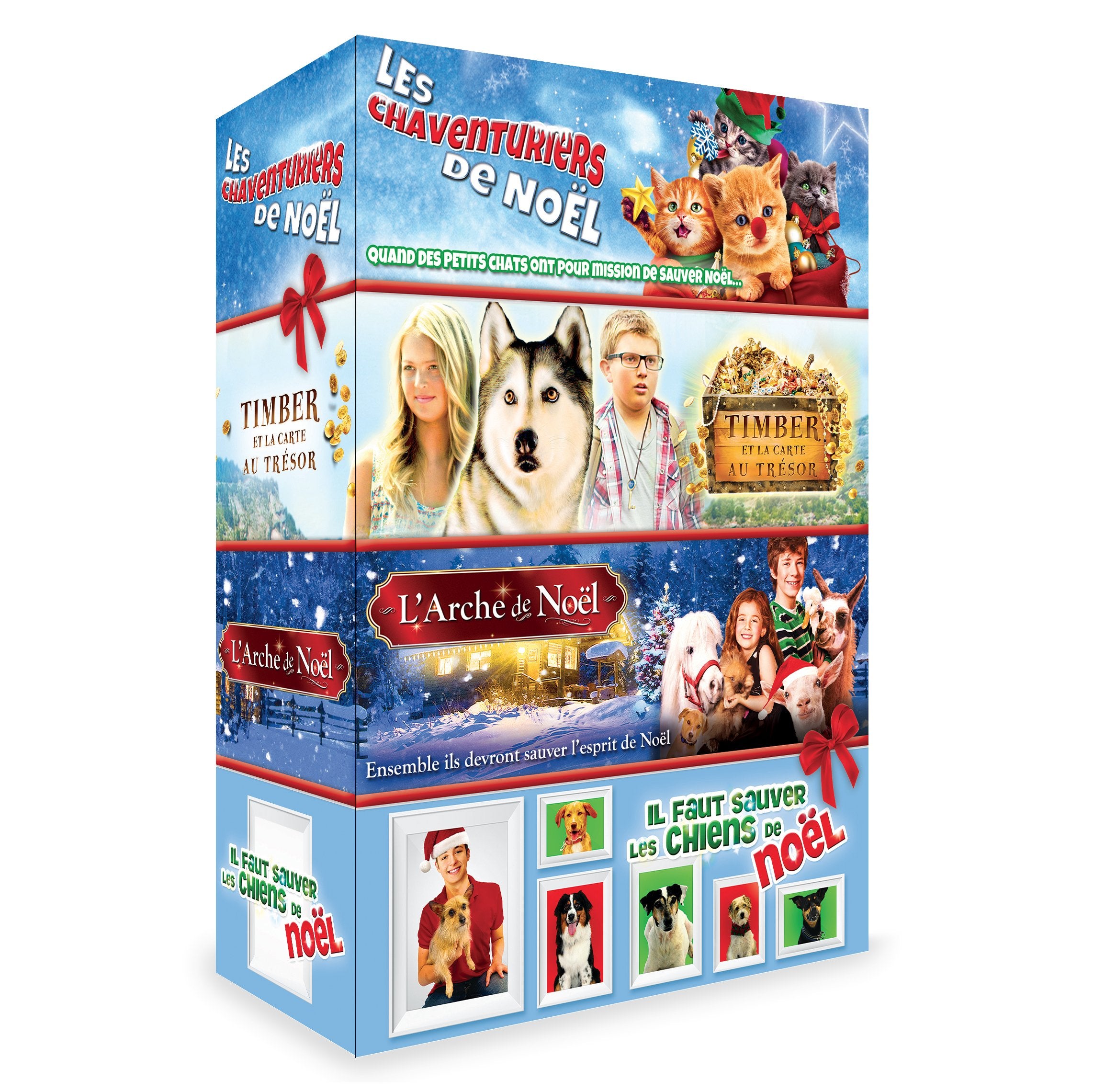 Animaux-Coffret 4 Films : Il Faut sauver Les Chiens Chaventuriers L'Arche de Noël + Timber et la Carte au trésor Movies