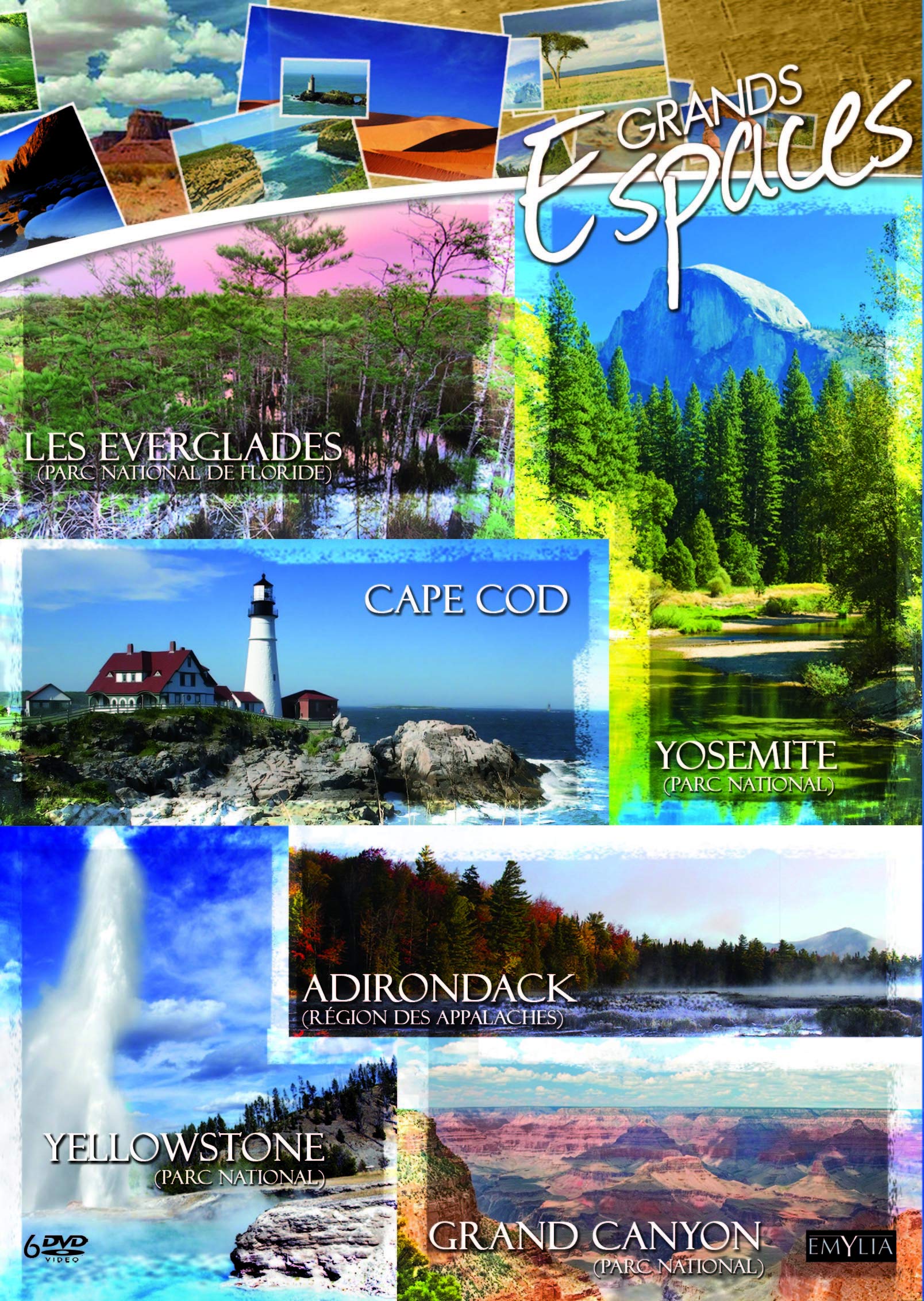 Coffret grands espaces : yellowstone ; grand canyon ; yosemite ; cape cod ; adirondack ; everglades Films