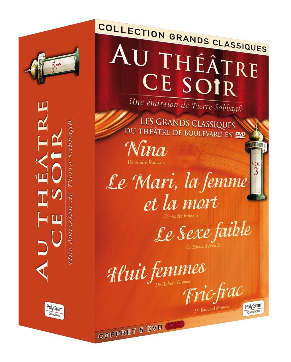 Coffret 5 DVD : Au Théâtre Ce Soir Volume3 Films
