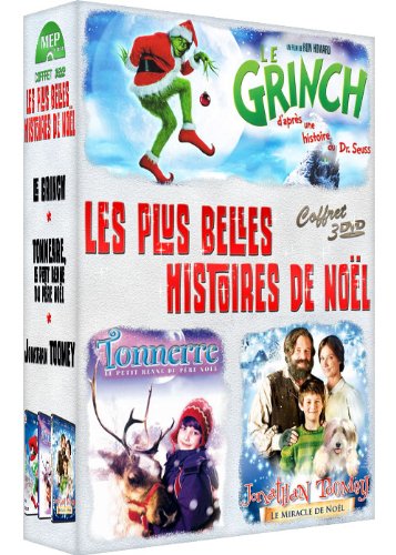 coffret 3 dvd les plus belles histoires de noel : le grinch / tonnerre, le petit renne du pere noel / jonathan toomey dvd