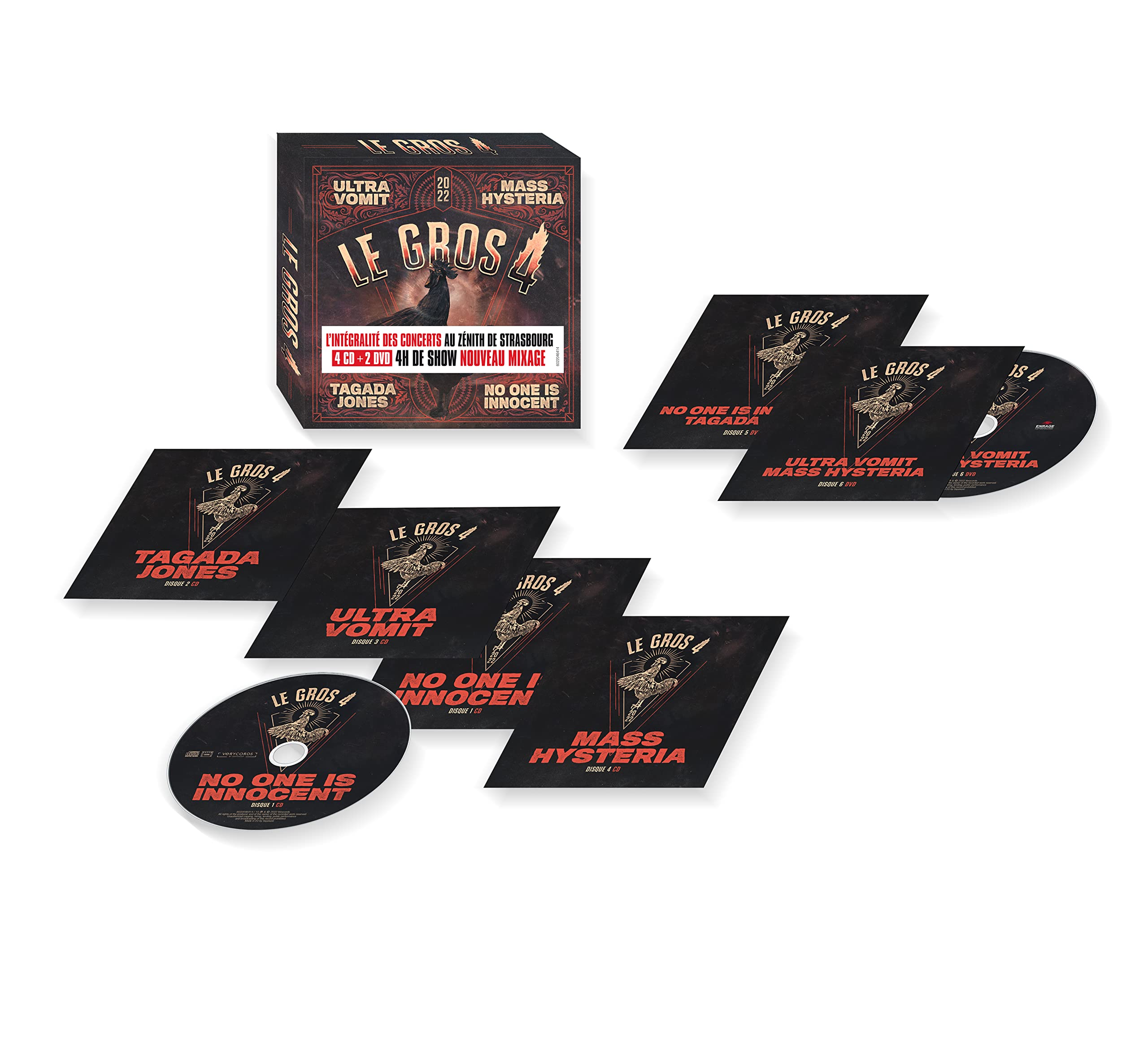 Le Gros 4 : Live au Zénith de Strasbourg - Coffret 4 CD + 2 DVD Metal & Hardrock