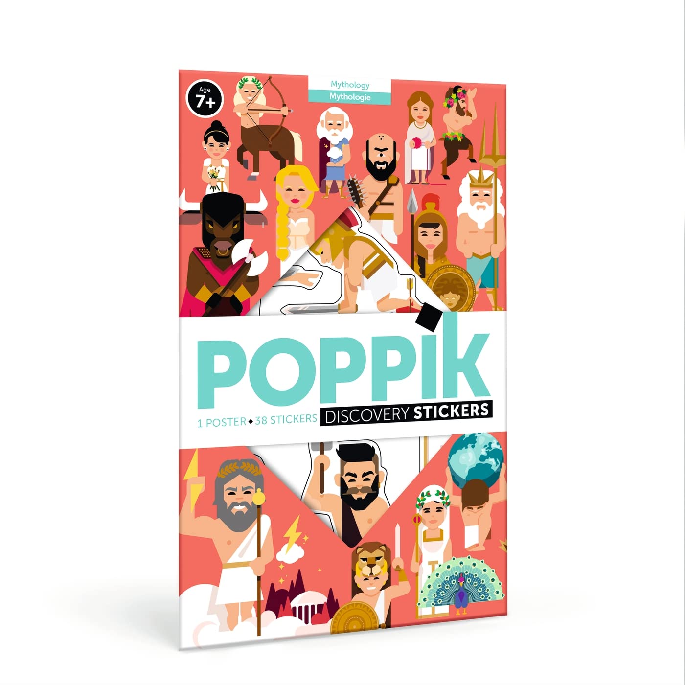 Poppik Mythologie: 1 poster + 38 stickers repositionnables book