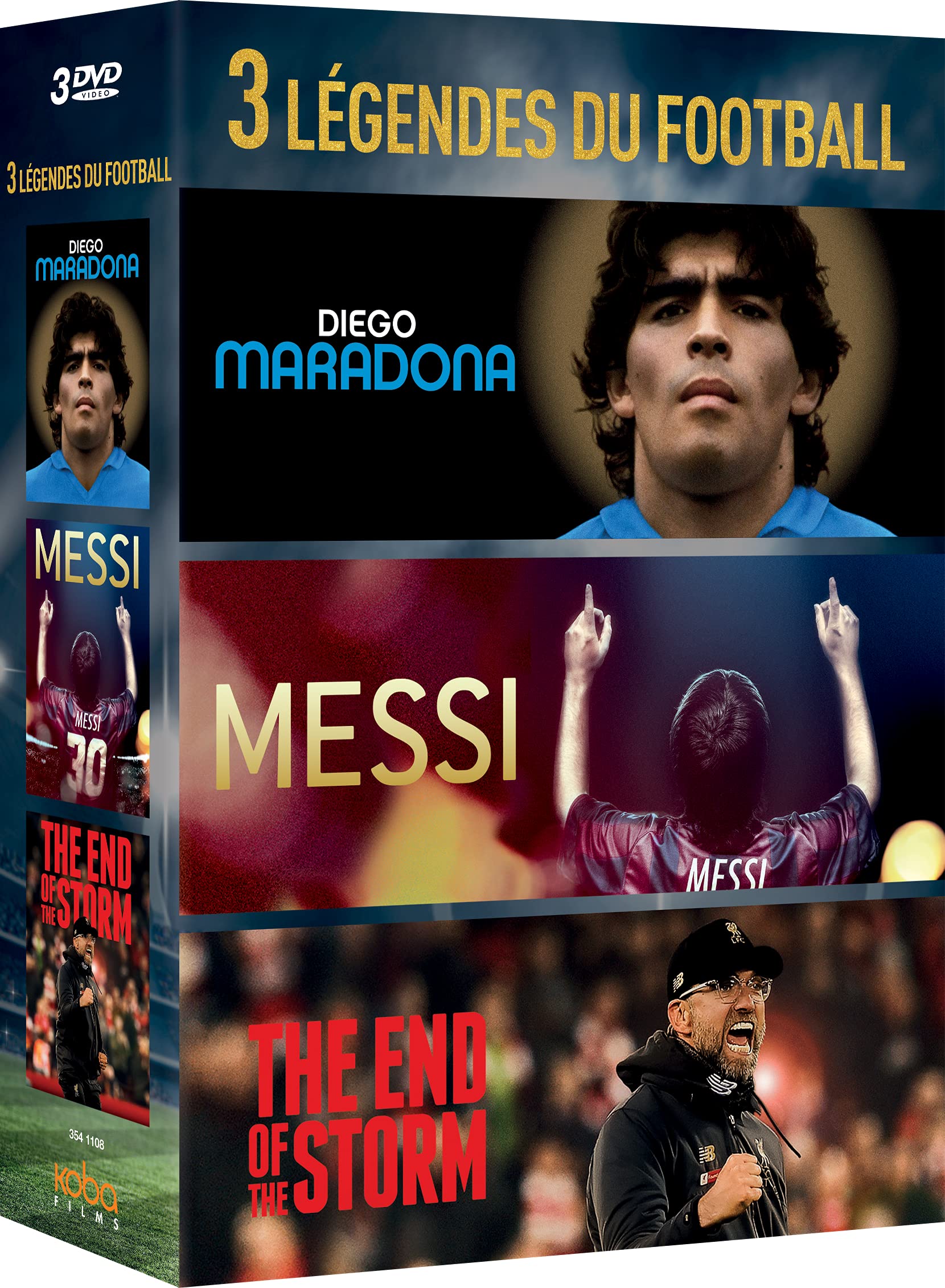 3 légendes du Football : Messi End of The Storm + Maradona Movies
