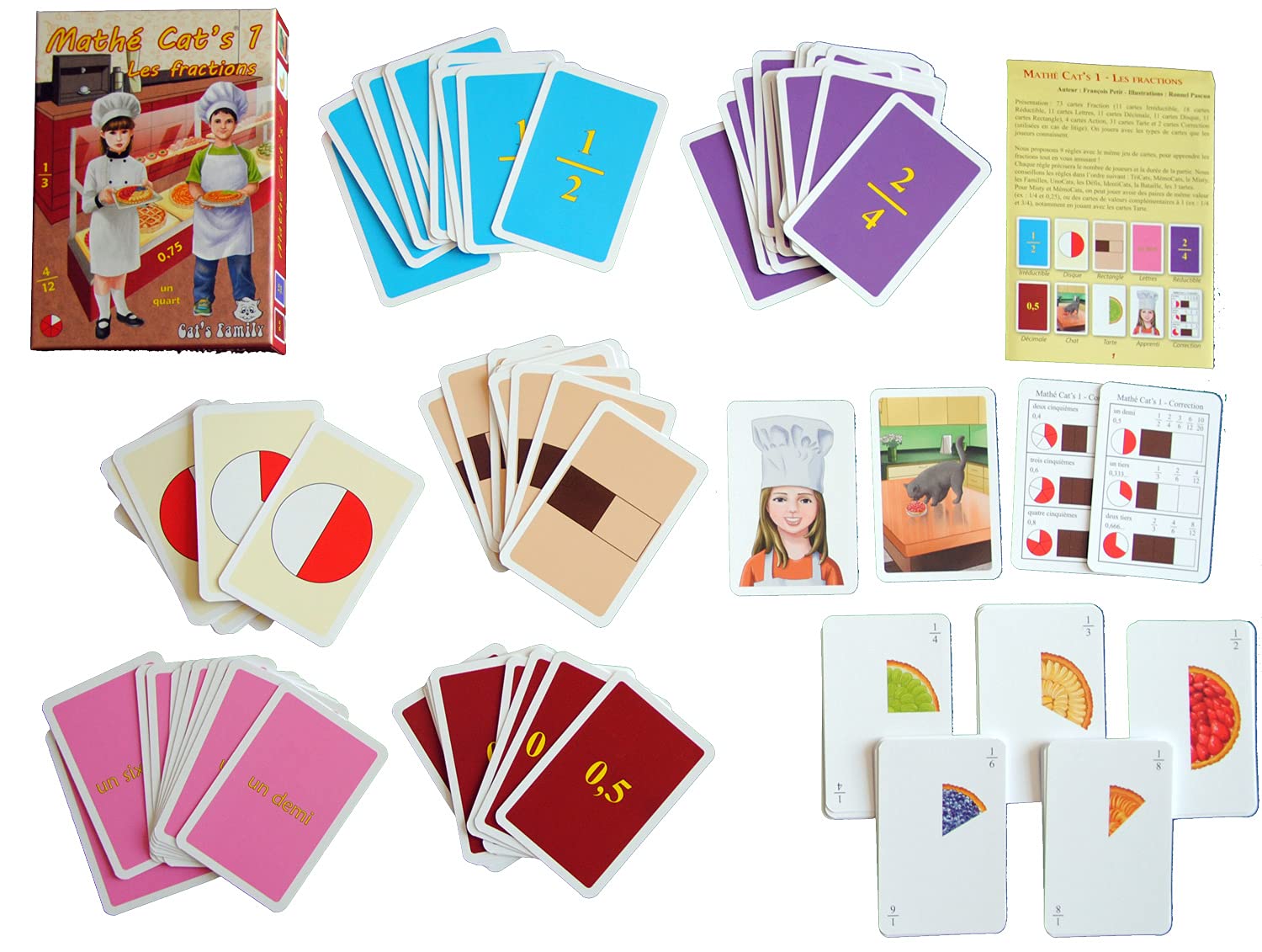 Jeu de cartes Mathé Cat's 1 - Les fractions Non-fiction