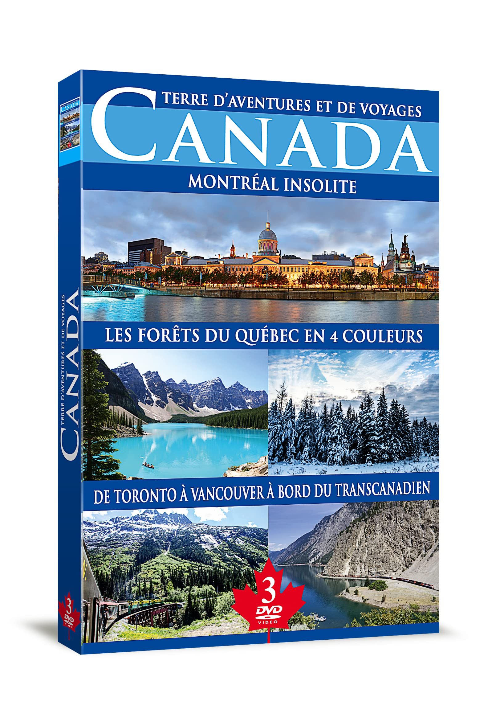 Coffret canada : montréal insolite ; les forêts du québec en 4 couleurs ; de toronto à vancouver à bord du transcanadien Films