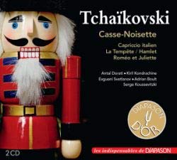Tchaikovski : Casse-Noisette et autres oeuvres orchestrales. Dorati, Kondrachine, Svetlanov, Boult, Koussevitzki. Music