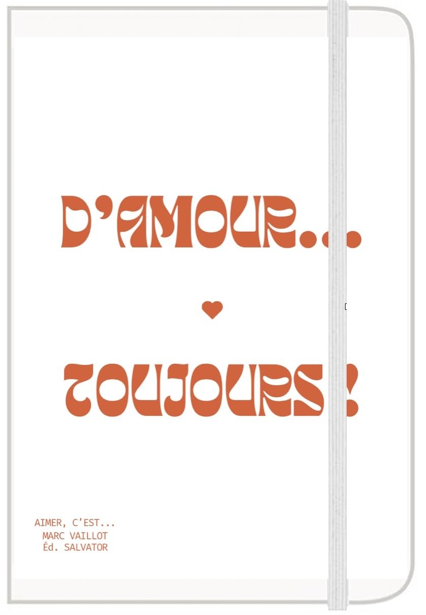 Carnet A5 D’amour…toujours ! Vintage orange book