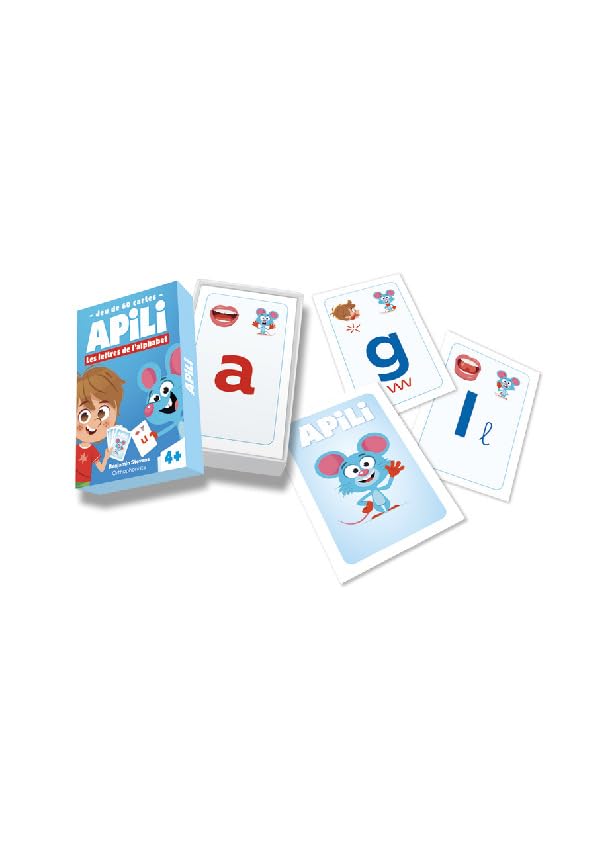 Jeu de 60 cartes Apili Apprendre les lettres de l'alphabet grâce à l'humour Books