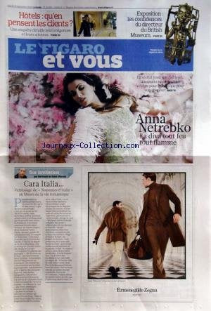 FIGARO ET VOUS (LE) du 29/09/2009 - ANNA NETREBKO - LA DIVA - CARA ITALIA - SOUVENIRS D'ITALIE PAR DE SAINT-VINCENT - HOTELS - QU'EN PENSENT LES CLIENTS - EXPO - LES CONFIDENCES DU DIRECTEUR DU BRITISH MUSEUM Books