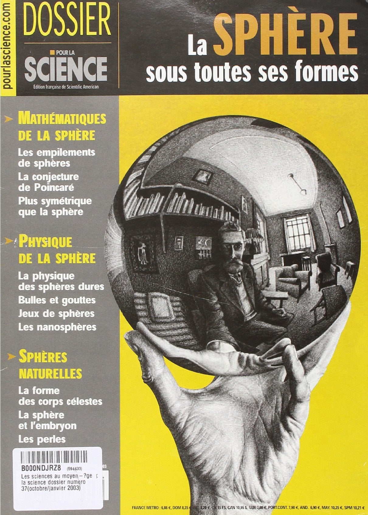 Les sciences au moyen-âge pour la science dossier numero 37(octobre/janvier 2003) Books
