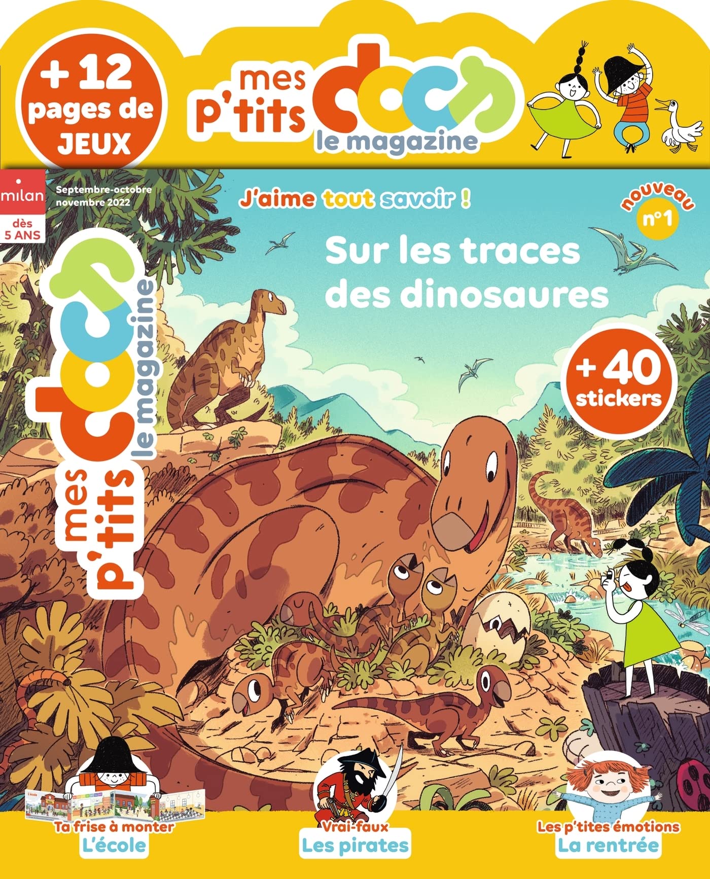 Magazine P'tits docs n° 1 - Sur les traces des dinosaures Children's books