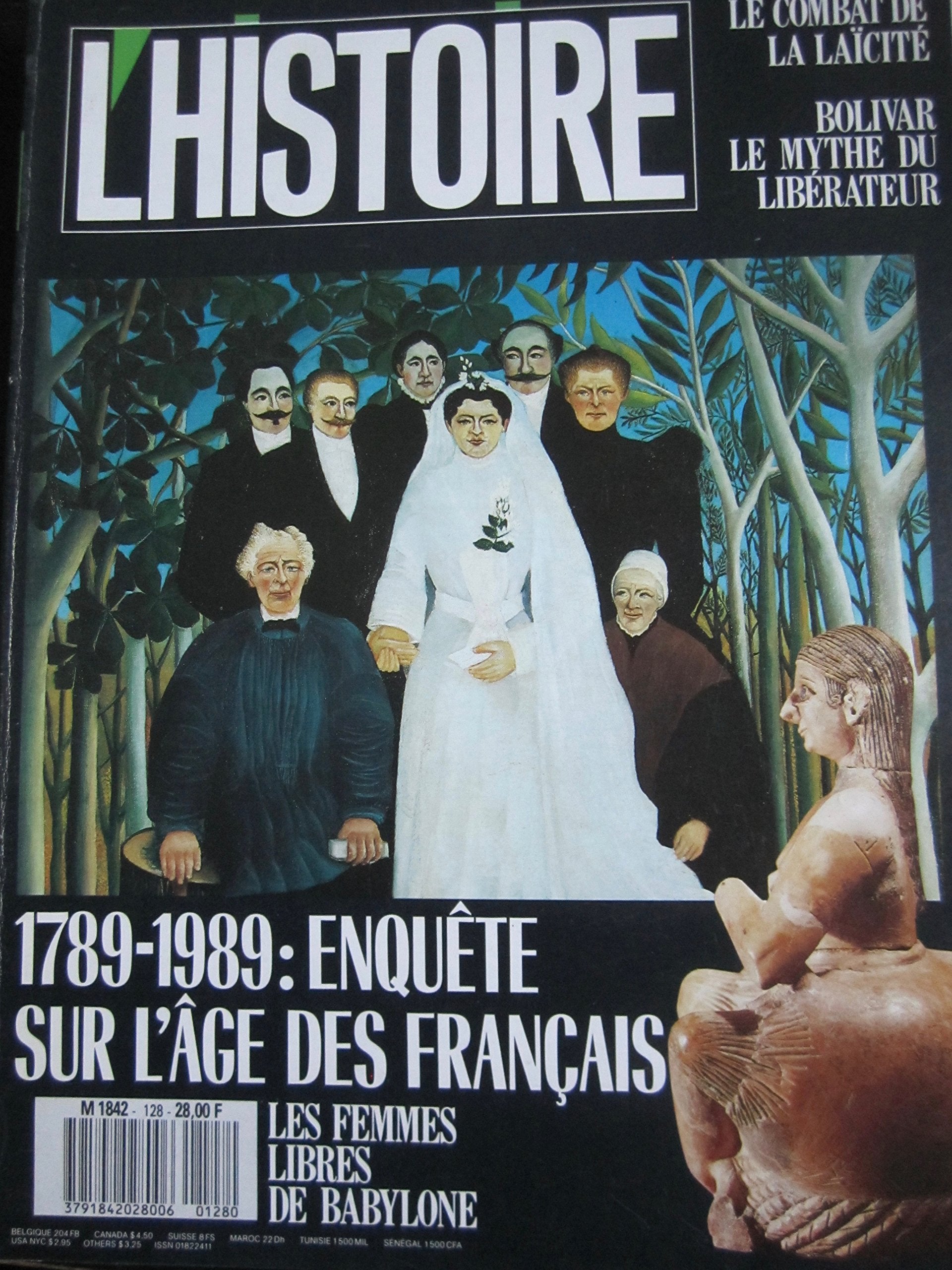 L'HISTOIRE N°128 : 1789/1989, enquête sur l'âge des français - Bolivar - La laïcité. 1980 Books