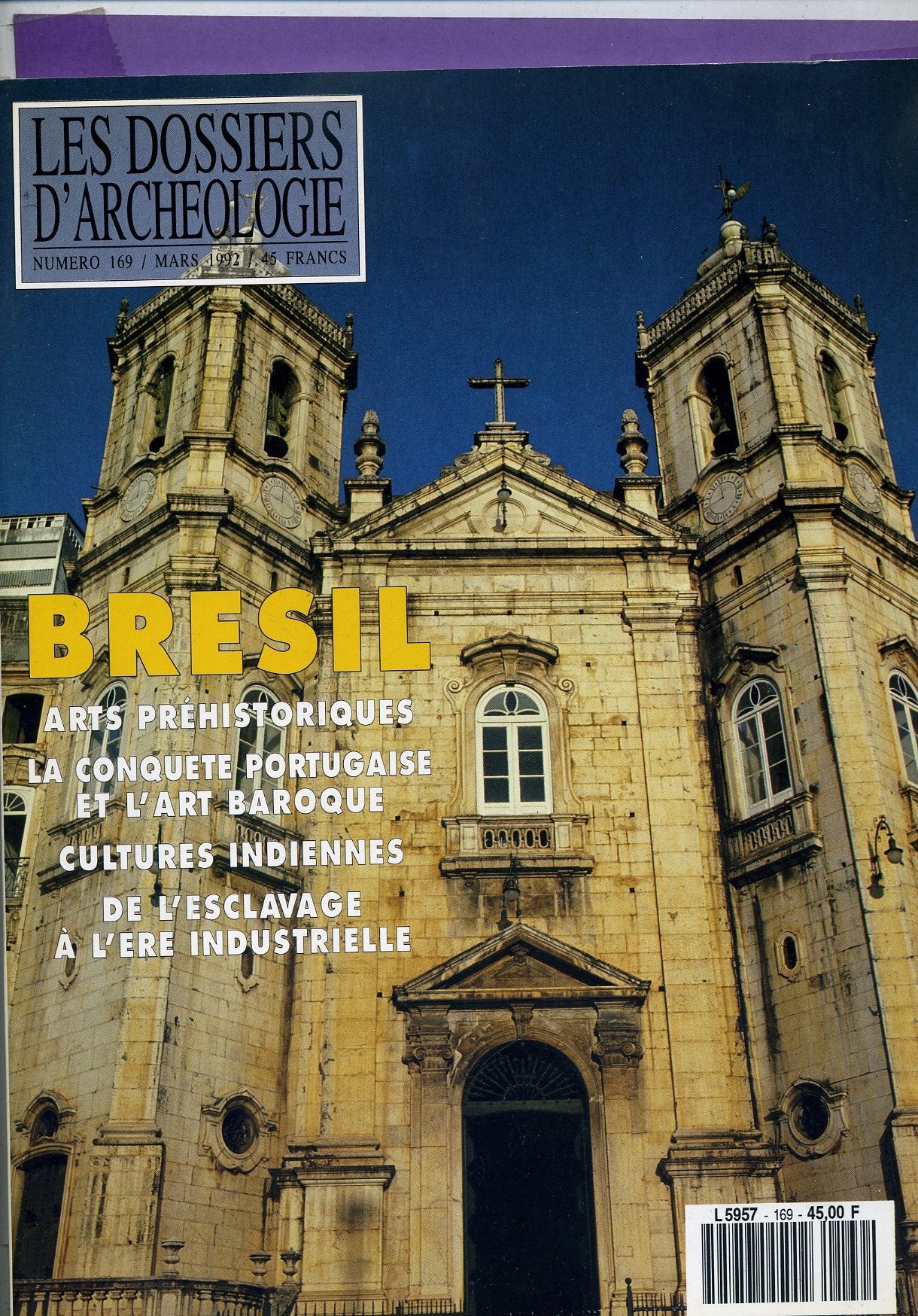 Revue dossier d'archéologie nø169 "le bresil" (mars 1992) Books