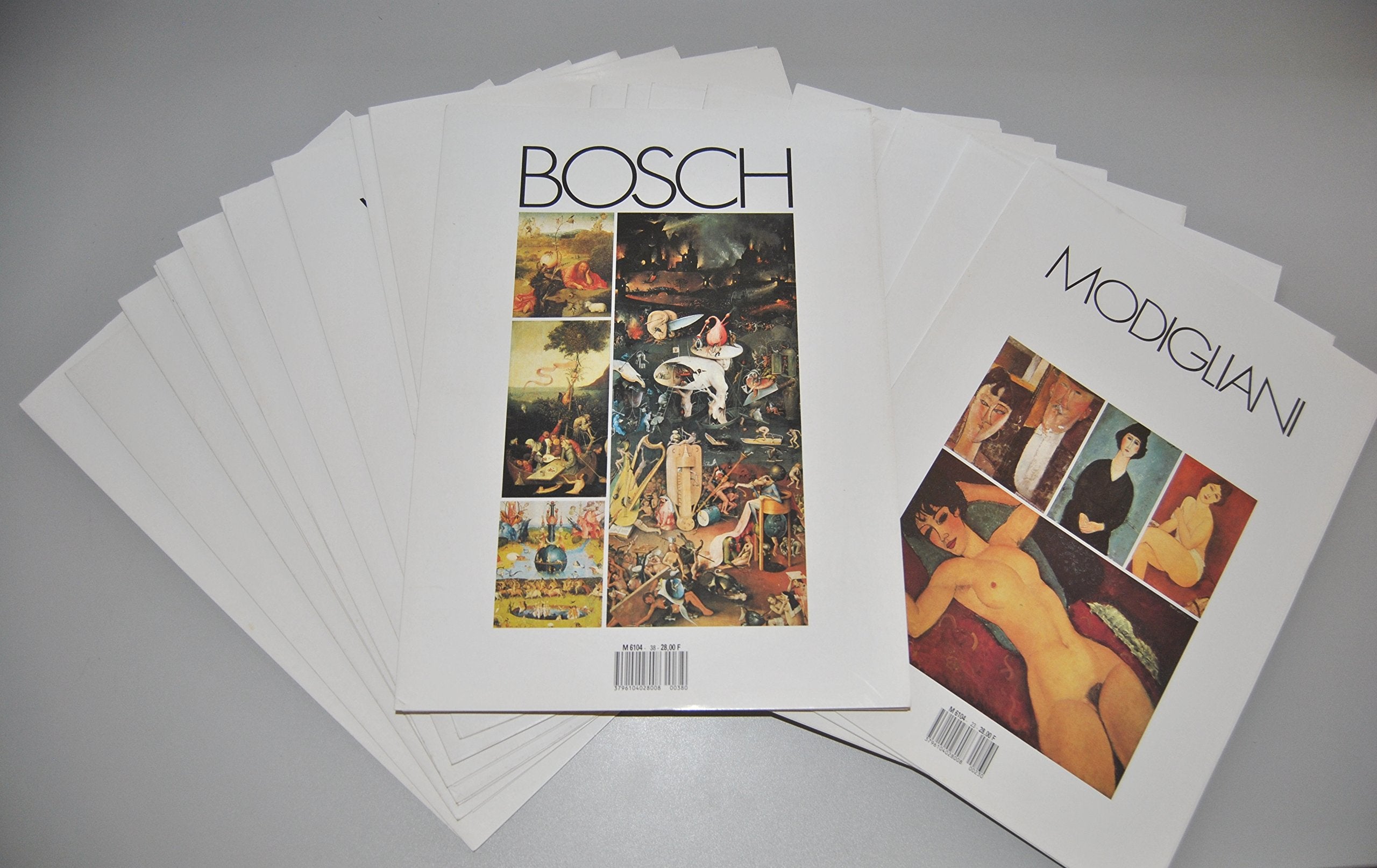 Lot 22 magazines GRANDS PEINTRES : Bosch / Modigliani / La Tour / Greco / Toulouse Lautrec / Magritte / Turner / Utrillo / Corot / Gauguin / Degas / Botticelli / Rembrandt / Watteau / Bellini / Bruegel / Poussin / Chardin / Goya / Dürer / Ingres... Books