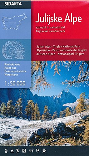 Julijske Alpes, 1:50.000 Eastern & Western part, Triglav national park wanderkarte Slowenien Maps & Plans