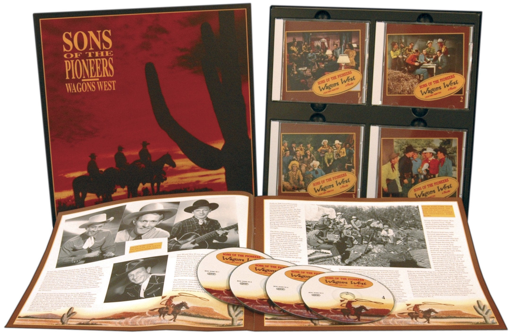 Wagons West 4-CD & Book/Buch Pop