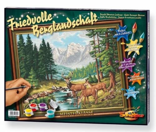 Meisterklasse Premium, Malen nach Zahlen (Mal-Sets) Friedvolle Berglandschaft Music