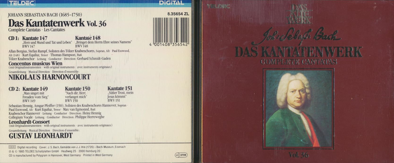 Das Kantatenwerk Vol. 36 Music