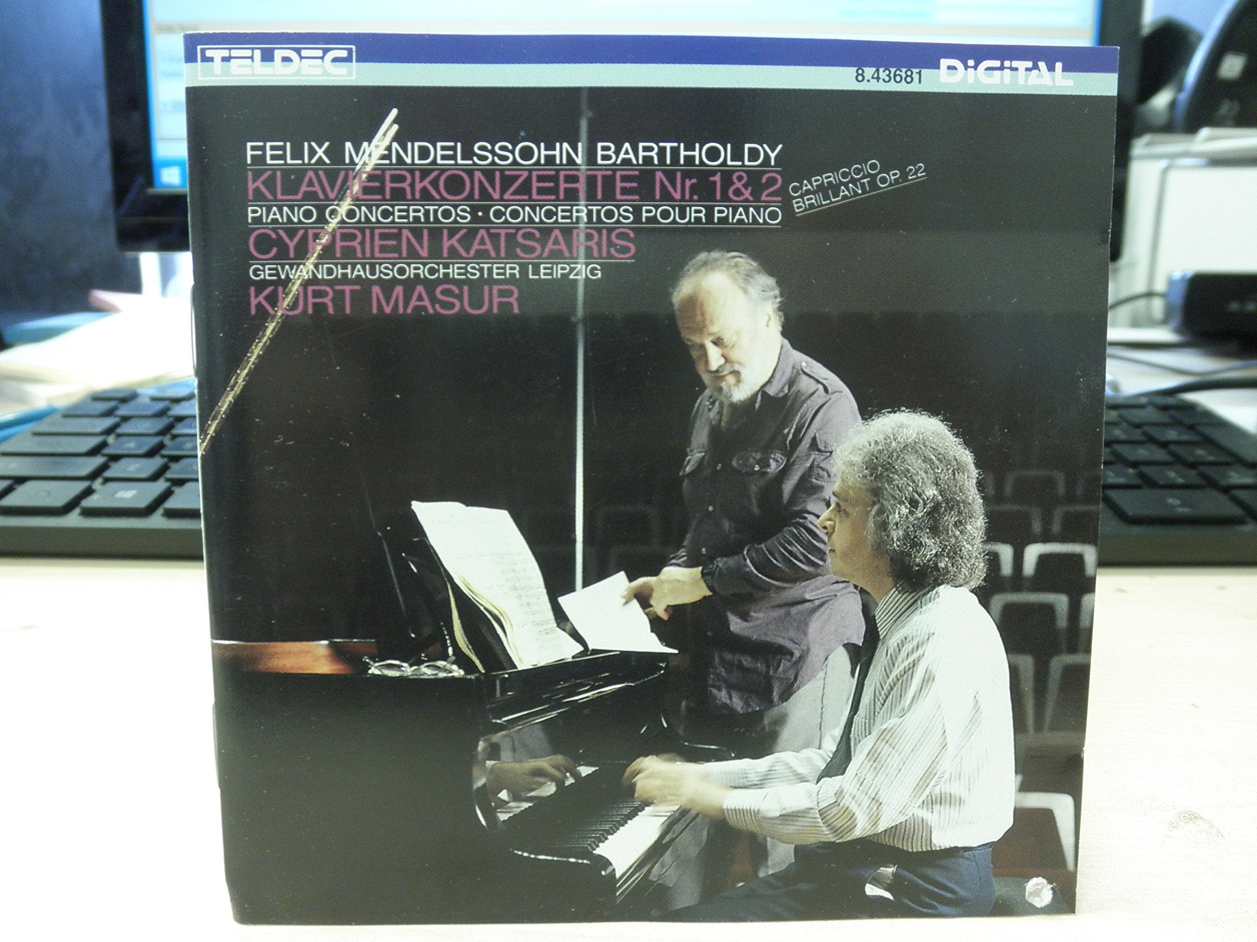 Felix Mendelssohn Bartholdy: Piano Concertos Nr.1 & 2 "Capriccio Brilliant Op.22", , Cyprien Katsaris, Gewandhausorchester Leipzig dir. Kurt Masur Music