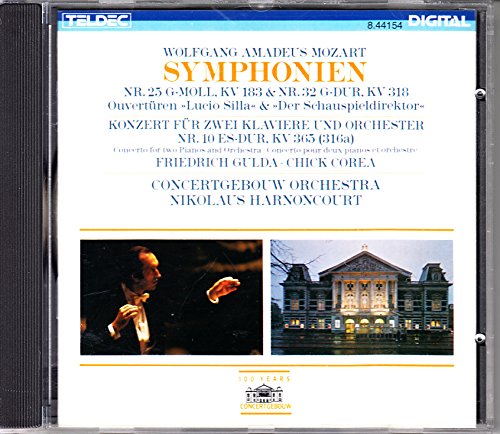 Mozart Symphonien g-Moll KV 183 , G-Dur, KV 318, Ouvertüren, Konzert für zwei Klaviere Es-Dur KV 365 Music