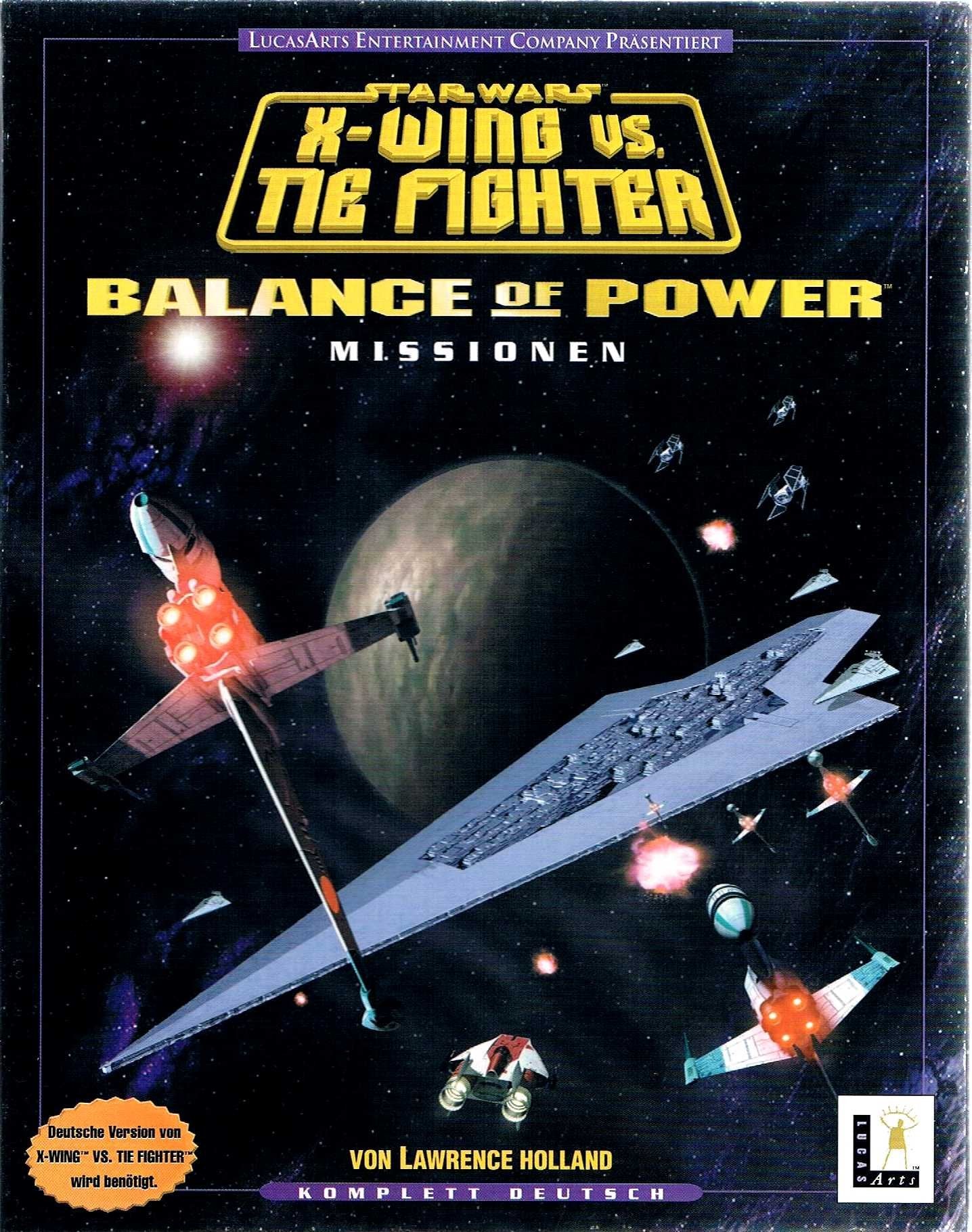 Star Wars, X-Wing vs. Tie Fighter, Balance of Power, 1 CD-ROM, dtsch. Version: Missionen. Für Windows 95. Dtsch. Version f. X-Wing vs. Tie Fighter wird benötigt PC