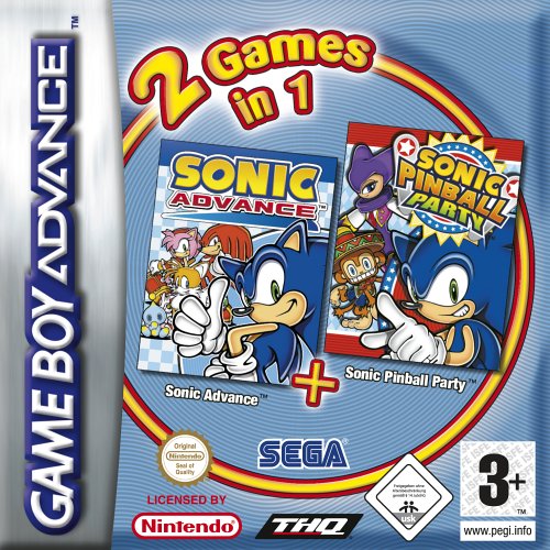 2 Games in 1 - Sonic Advance + Sonic Pinball Older Consoles
