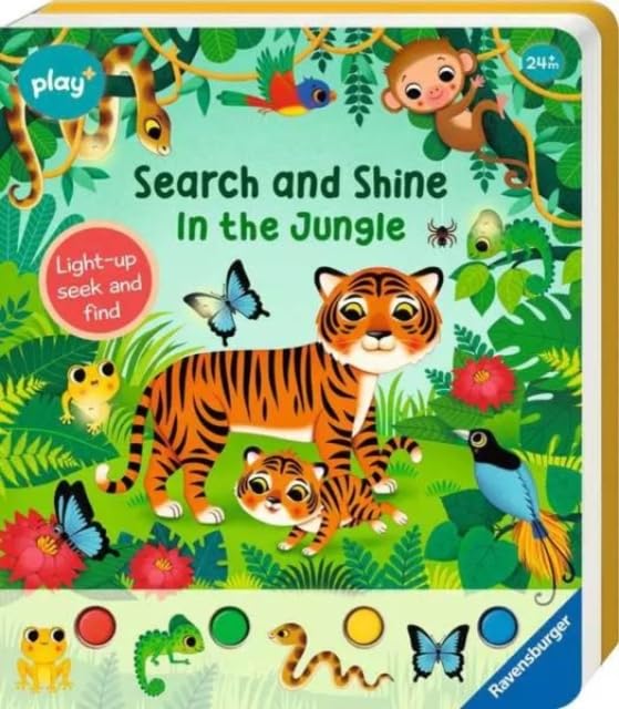 Ravensburger Play+ Infant & Toddler - Search and Shine In the Jungle: Light-up, seek and find Tiptoi & Games