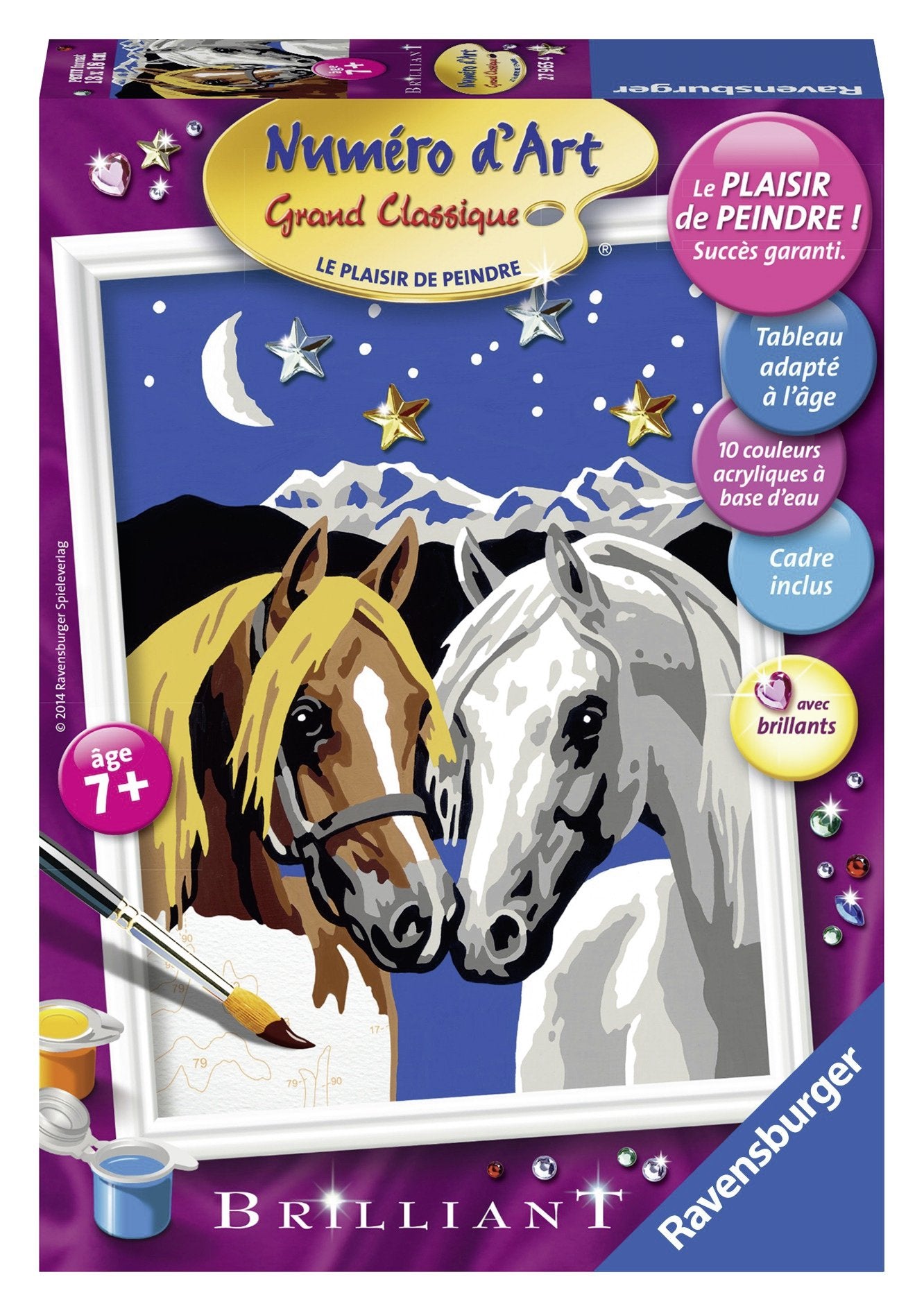 Ravensburger - 27965 - Peinture Au Numéro - Chevaux Amoureux - Numéro D'Art - Petit Format dvd