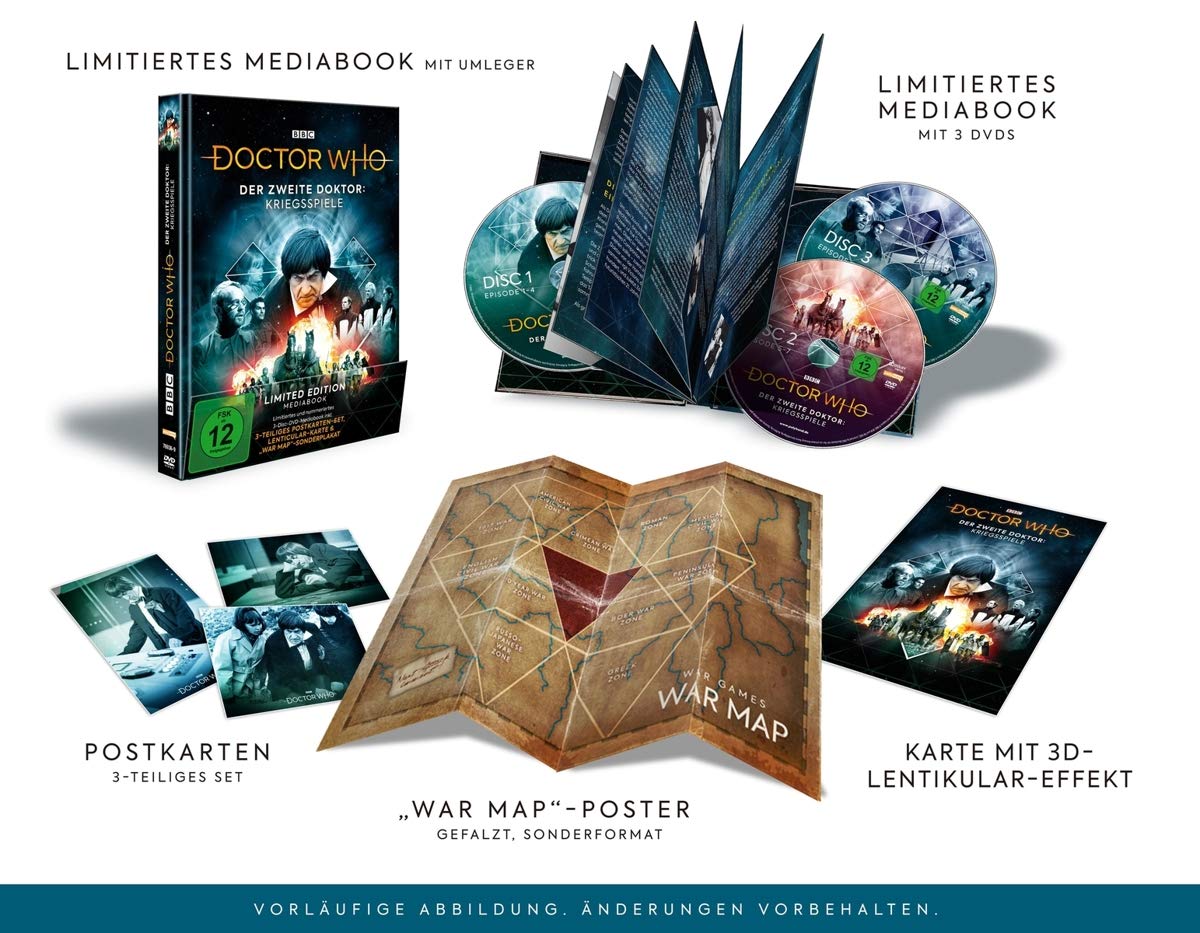 Doctor Who - Der Zweite Doktor: Kriegsspiele (Limitiertes Mediabook mit War Map, Postkartenset und 3D-Lentikularkarte) LTD. Box sets