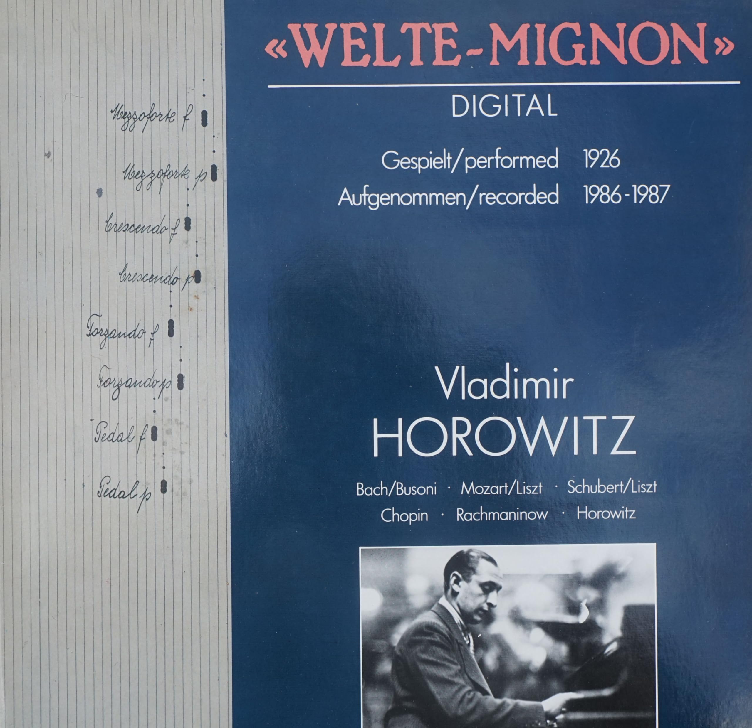 Welte-Mignon (Digital) - Vladimir Horowitz 1926 Music
