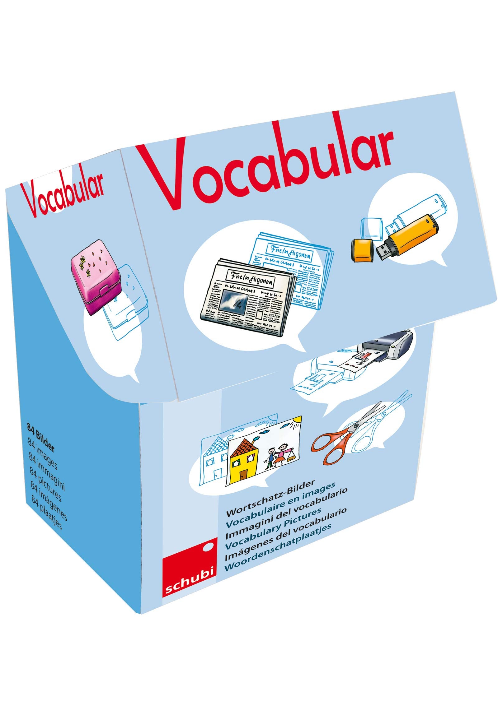 Vocabular: Wortschatzbilder Schule, Medien, Kommunikation Study Guides