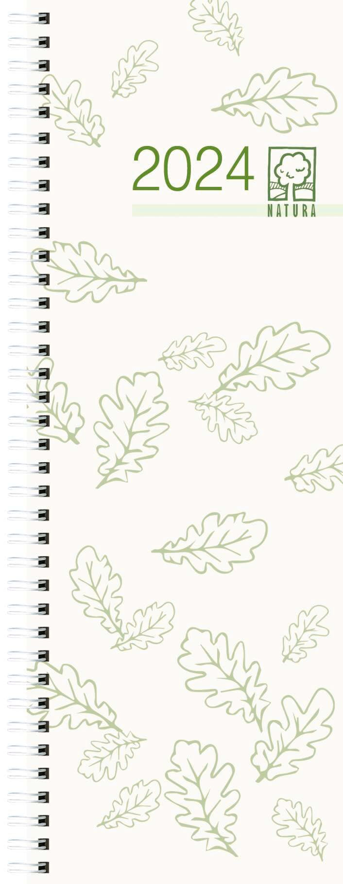 718-0700 Carnet de notes recyclé 2024 - 10,5 x 29,7 cm - 1 semaine sur 1 page - Avec reliure à anneaux - En papier recyclé book