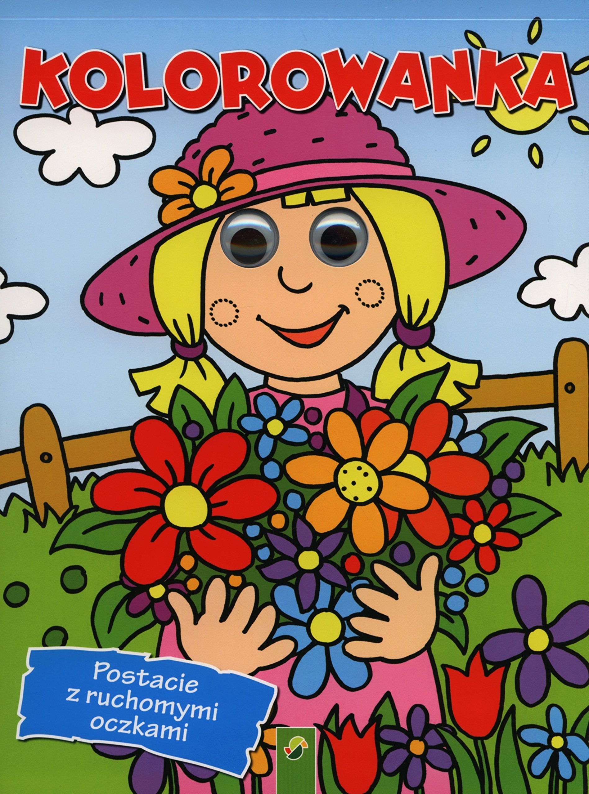 Kolorowanka Dziewczynka: Postacie z ruchomymi oczkami Books